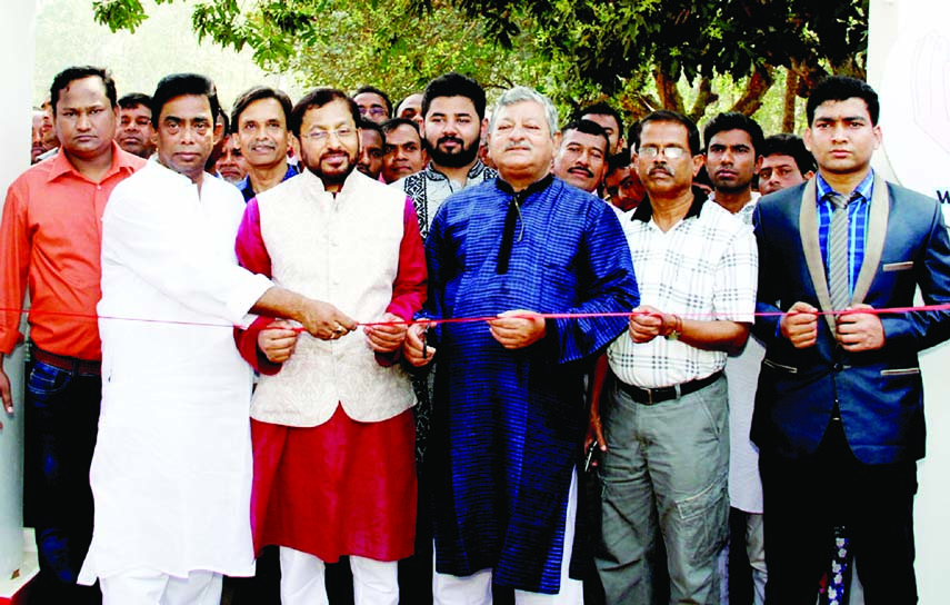 Participants at the inaugural ceremony of Free Medical Camp organized recently by KAMPS at Hatibandha in Tangail.