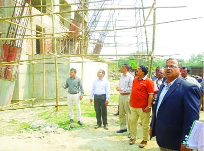 NILPHAMARI: Shyama Prasad Adhikari, Chief Engineer, Local Govt. Engineering Department (LGED) visited an under construction development in the district from morning till afternoon on Thursday. .