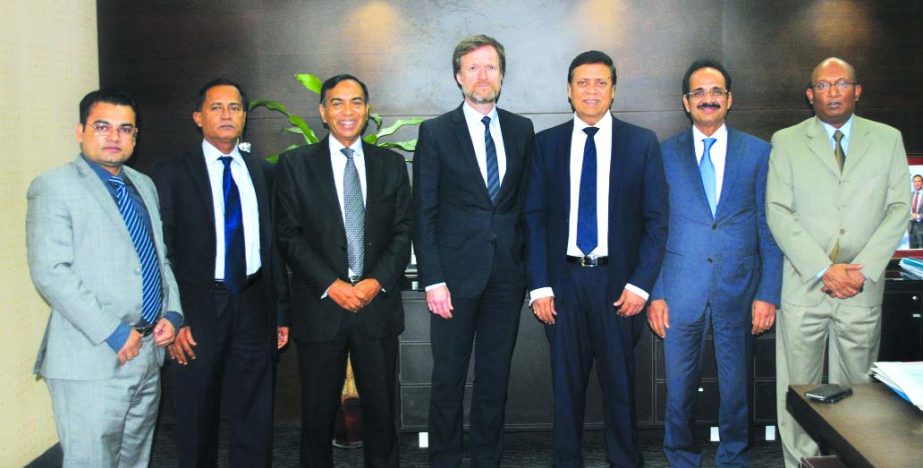 Holger Rothenbusch; Managing Director, Debt Team of Commonwealth Development Corporation (CDC) UK along with Mahboob Murshed, Managing Director of Alpern Capital (ME) Limited UAE called on Muhammed Ali, Managing Director of United Commercial Bank Ltd at t