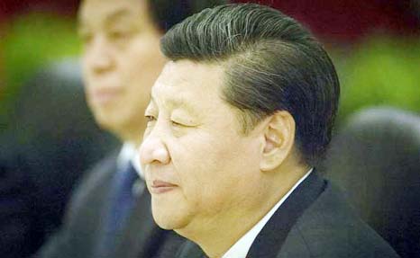 Chinese President Xi Jinping addressing a party conference in Beijing.
