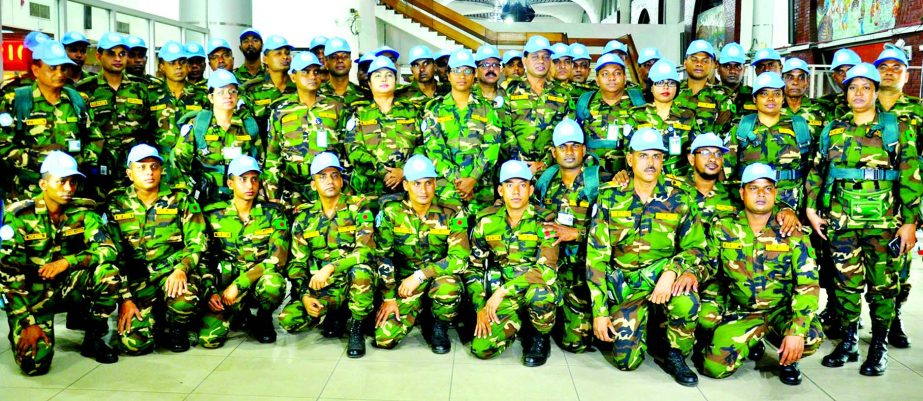 The 56-member medical team of army [BANMED/12] left Dhaka by a UN flight from Hazrat Shahjalal International Airport on Saturday night.
