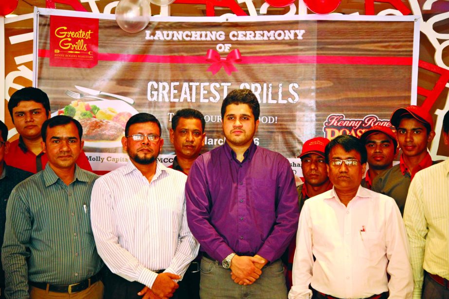Picture shows that Meraj Hussain Khan, Chairman, Khandakar Ahammad Ali, GM of CDL Group were present at the launching ceremony of Greatest Grills, a food chain of Kenny Rogers Roasters at Gulshan outlet in the city recently.