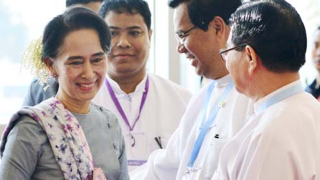 Aung San Suu Kyi ruled out as Myanmar President since her sons are British citizens.