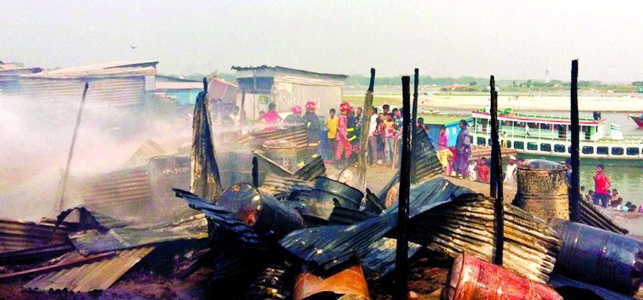 A devastating fire broke out at the market at Shimulia Ferryghat area in Lohajang of Munshiganj on Friday.