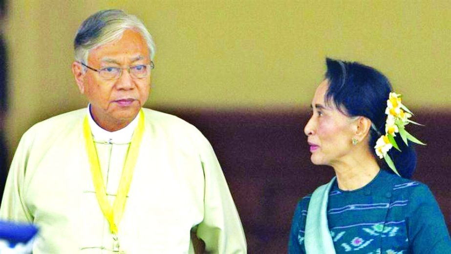 A novice administration led by Aung San Suu Kyi and her president proxy Htin Kyaw takes office later this month.