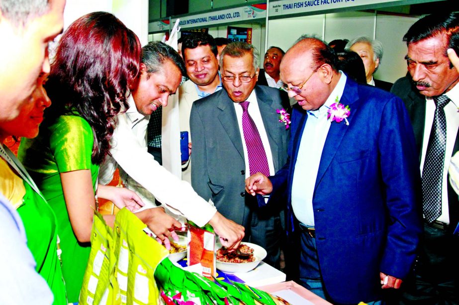 Commerce Minister, Tofail Ahmed, MP, visiting Thai Fair premises at International Convention City Bashundhara on Wednesday.