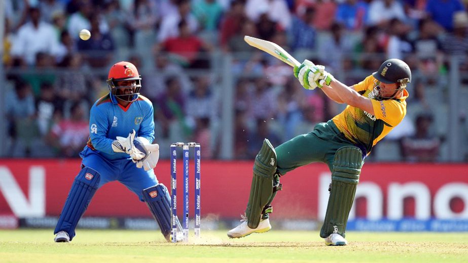 AB de Villiers comes up with a reverse swat en route to his 29-ball 64 during the ICC World Twenty20 India 2016 Super 10s Group 1 match between South Africa and Afghanistan at Wankhede Stadium in Mumbai, India on Sunday.