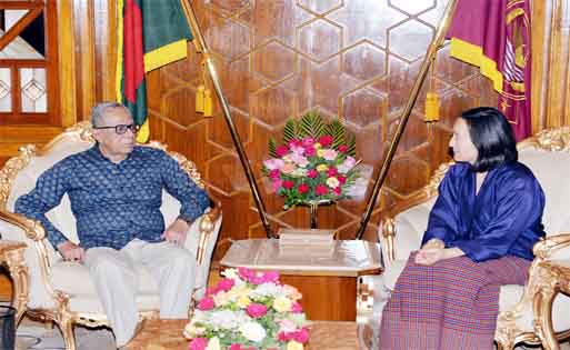 Bhutanese Embassador Ms Pema Choden called on President Md Abdul Hamid at his Bangabhaban office on Sunday.