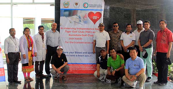 Tiger Golf Club (TGC) successfully collected forty eight bags of blood in the event of Blood Donor Campaign which was held in Kurmitola Golf Club (KGC) on Saturday (26th March 2016). It was attended by the President of TGC and the Ambassador of the Republ
