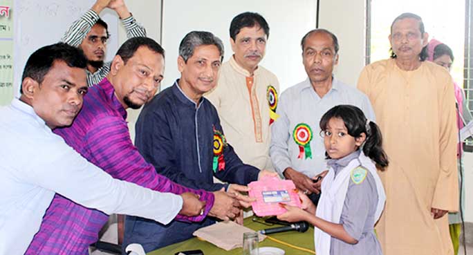 Abdus Salam, Chairman, Chittagong Development Association (CDA) distributing prizes among the winners of cultural competition marking the birth anniversary of Bangabandhu Sheikh Mujibur Rahman recently.