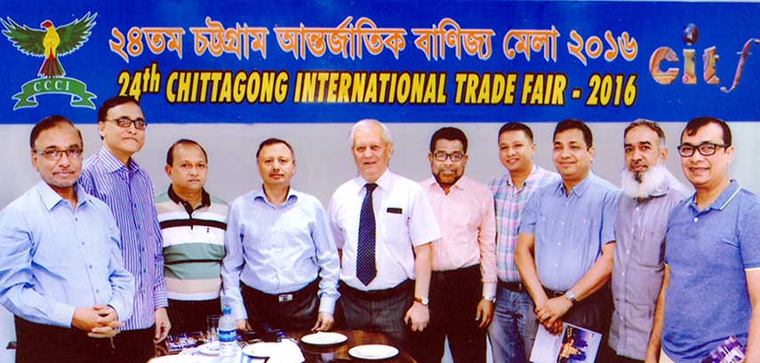 Consul General of the Russian Federation in Chittagong Oleg P. Boyko and Mahbubul Alam, President, Chittagong Chamber of Commerce and Industry posed for photograph at the 24th Chittagong International Trade Fair( CITF) recently.