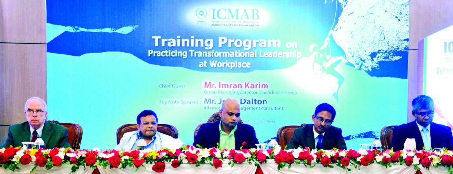 Arif Khan FCMA, President of The Institute of Cost and Management Accountants of Bangladesh (ICMAB), presiding over a training program on "Practicing Transformational Leadership at Workplace" recently at ICMAB Ruhul Quddus Auditorium, ICMA Bhaban in the