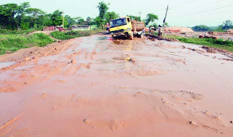 SYLHET: Some 10 kilometer-long Sylhet-Companiganj Road has been in deplorable condition for a long time causing sufferings to the people. The road needs urgent repair.