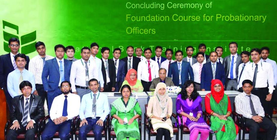 A foundation course for the Probationary Officers (52nd Batch) of National Bank Limited held in the city recently. A total number of 32 Probationary Officers participated in the course. Abdus Sobhan Khan, Senior Executive Vice President and Head of Treasu