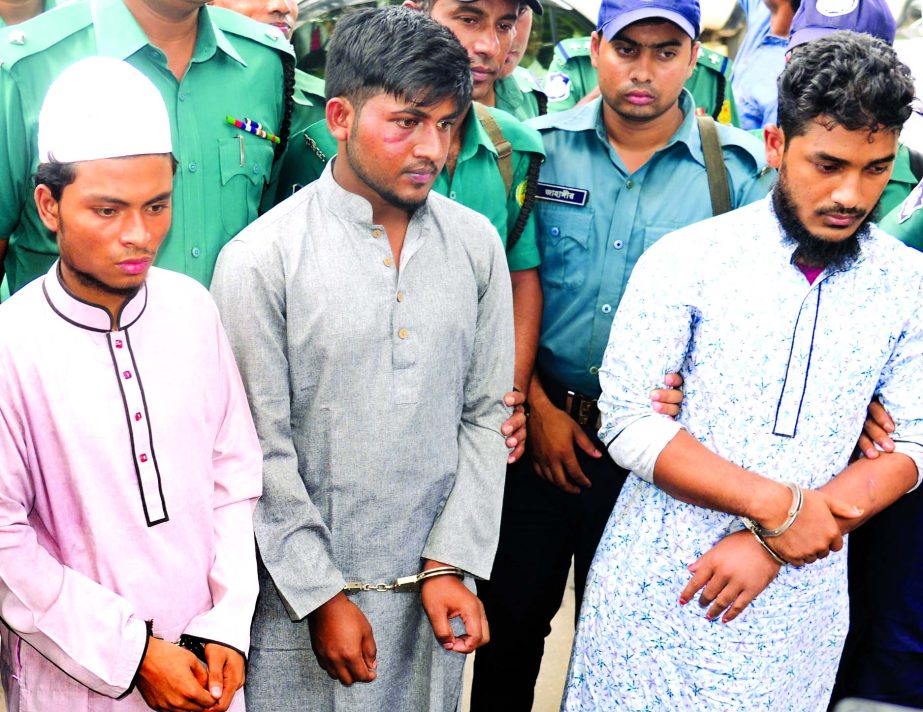 DB Police arrested four people from different parts of the country on Wednesday for their alleged link to killing of a Mosque Muazzen Billal Hossain at Islampur in city.