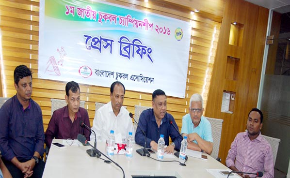 A view of the press meet held in Chittagong on Sunday.