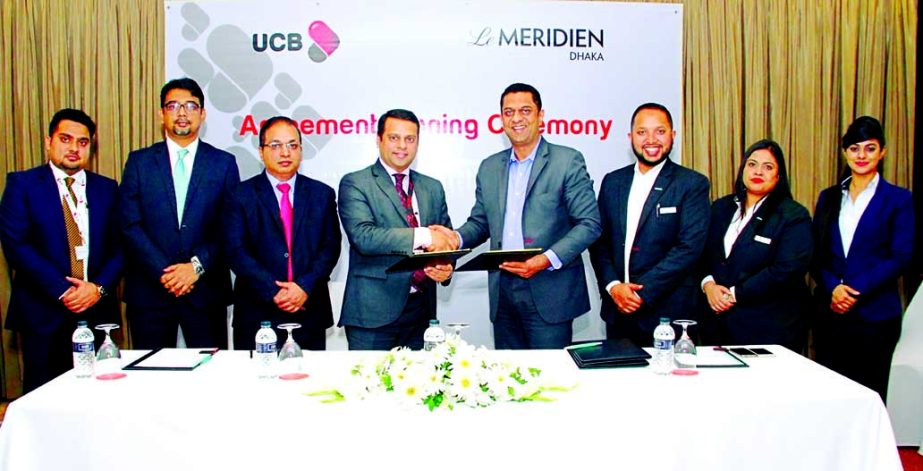 United Commercial Bank Limited (UCB) has sign an agreement with Le MÃ©ridien Dhaka recently. Mohammad Shafiqur Rahman, Acting Head of Retail Business of UCB and Ashwani Nayar, General Manager of Le MÃ©ridien Dhaka signed the agreement on behalf of the