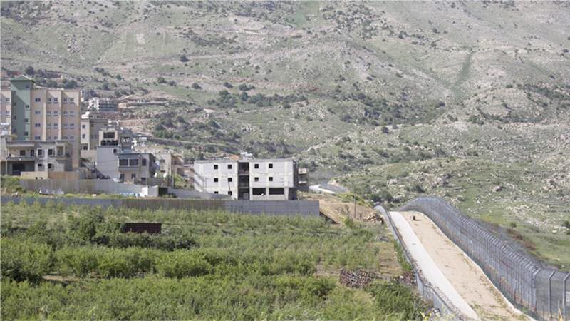 A view of the the Israeli-Syrian border in the occupied Golan Heights, near the village of Majdal Shams, Israel.