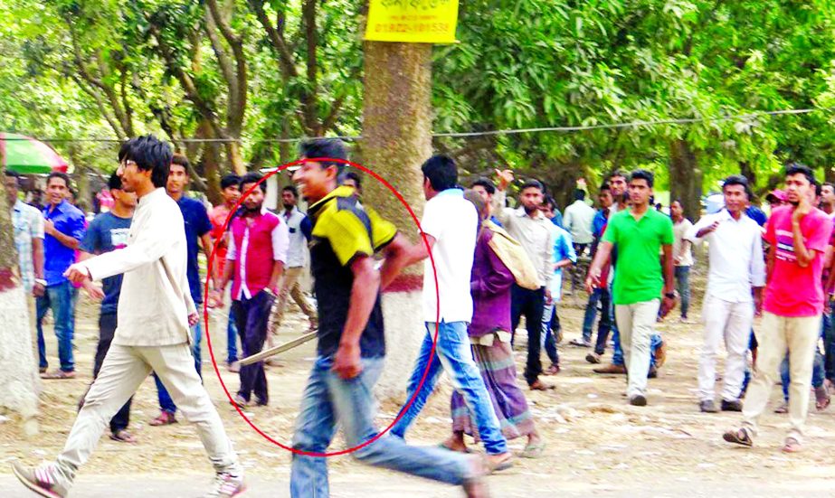At least five officials (followers of Vice-Chancellor) of Islamic University (Kushtia) including Organizing Secretary of Bangabandhu Parishad were injured in an attack with lethal weapons by Pro-Vice-Chancellor followers and BCL activists centering the pr
