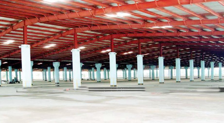 The newly-built car shed in Chittagonh Port.