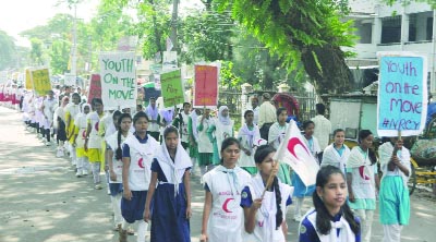 NOAKHALI: A colourful rally was brought out in Noakhali to mark the World Red Cross and Red Crescent Day yesterday.