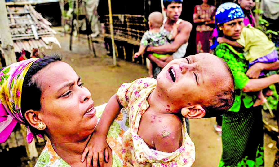 Many Rohingya people are forced to live in camps for internally displaced people in Rakhine state in western Myanmar. Internet photo