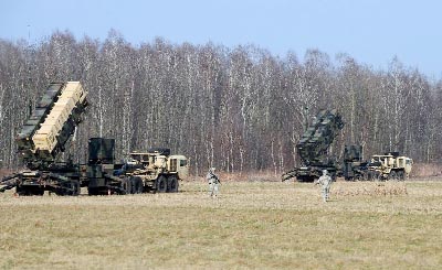US troops take part in a joint exercise with the Polish military involving Patriot missiles in Poland