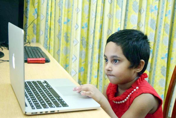 Raisha Rahman, a tech-savvy Bangladeshi baby only at her 3, has been able to operate any laptop or computer using any operating system. She can operate any tab or smart phone to make video call, play different games or watch any video on youtube. Her par