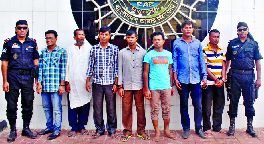 RAB-2 mobile team arrested eight brokers from in front of Passport Office at Agargaon in city and sent them to jail on Sunday.