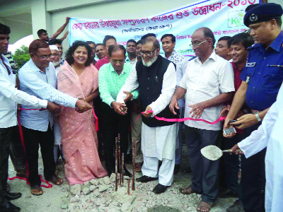GAZIPUR; Liberation War Affairs Minister AKM Mozammel Huq inaugurating construction works of Hatimara High School and College in Gazipur City as Chief Guest recently.