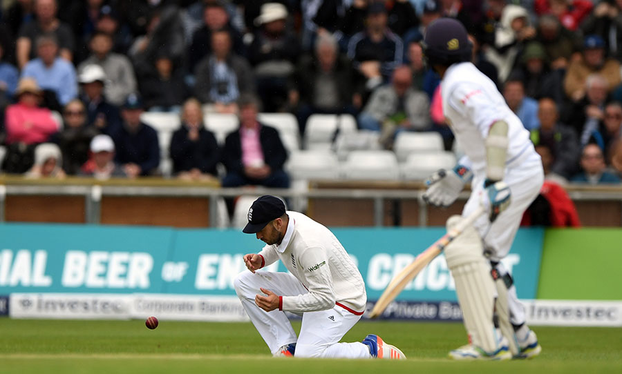 James Vince dropped Kusal Mendis on 47 on the 3rd day of 1st Test between England and Sri Lanka at Headingley on Saturday.