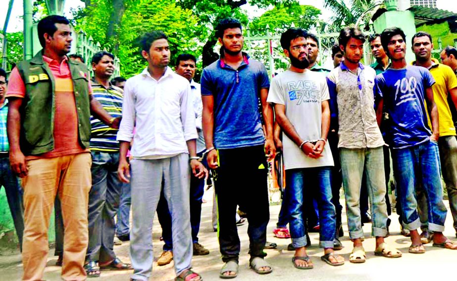 DB Police arrested five youths, allegedly involved in killing of AGm Monir of Saiham Group in city's Khilgaon on Tuesday.