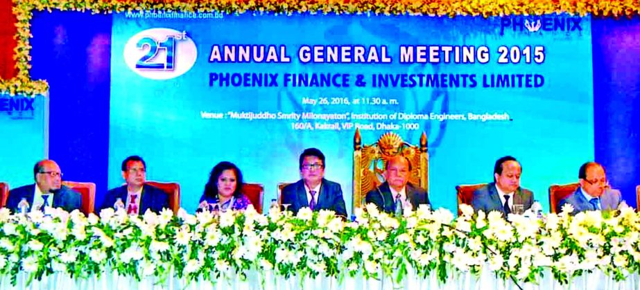 The 21st AGM of Phoenix Finance & Investments Limited held on Thursday in the city. Deen Mohammad, Chairman of the company presided over the meeting where Mohammed Shoeb & Evana Fahmida Mohammad, Vice Chairmen, Rafiqul Islam Khan, Mobarak Ali, Abdur Rahma