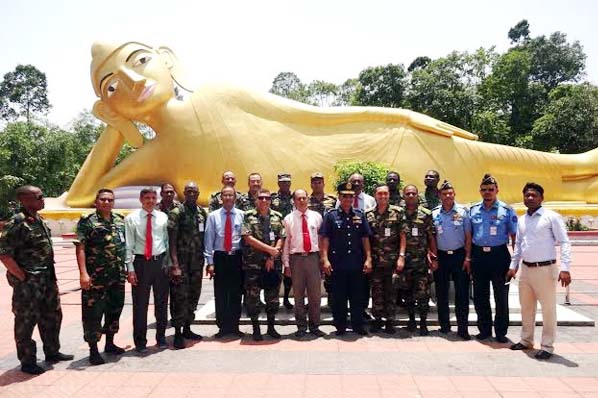 Members of National Defense Course visited 'Goutam Buddha statue at Ramu in Cox's Bazar yesterday.