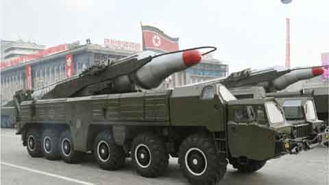 North Korea is thought to have used the Musudan missile, pictured here in a 2010 file photo, in the failed launch