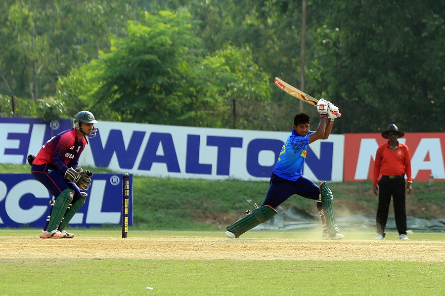 Mosaddek Hossain made an unbeaten 64 during the Dhaka Premier League cricket match between Prime Bank Cricket Club and Abahani Limited at Savar on Wednesday.