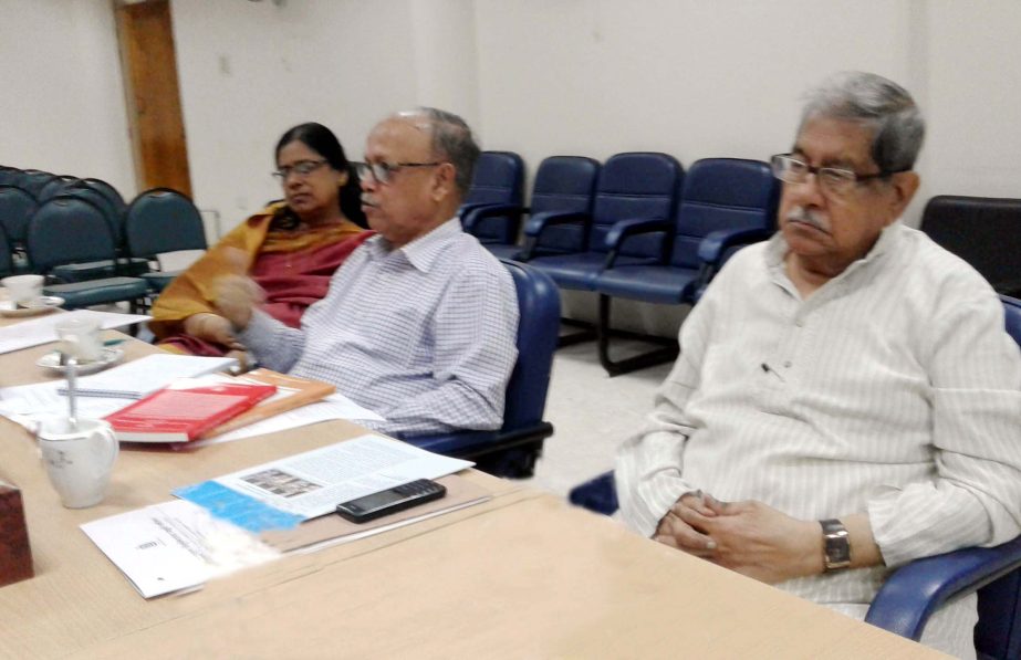 Prof Emeritus Dr Anisuzzaman is seen at a meeting of Editorial Board of University Grants Commission held at UGC Auditorium on Wednesday.