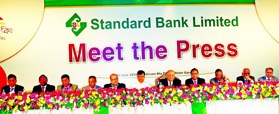 Chairman of the Board of Directors of Standard Bank Limited (SBL) and immediate past President of FBCCI Kazi Akram Uddin Ahmed formally inaugurated "Agent Banking" service of SBL in the city recently. Directors Messers Kamal Mostafa Chowdhury, Ashok Kum
