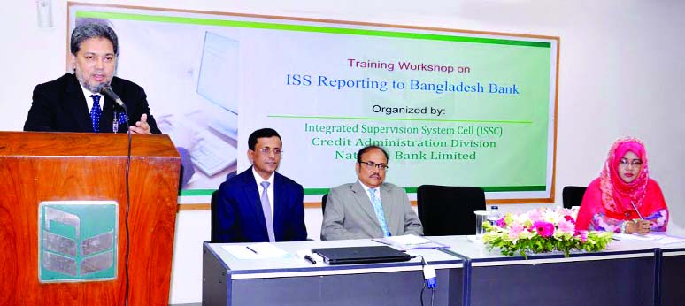 NBL Training Institution and Credit Administration Division jointly organized a day long workshop on 'ISS Reporting to Bangladesh Bank' in the city recently. Choudhury Moshtaq Ahmed, Additional Managing Director of the Bank inaugurated the workshop wher