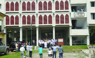 BHOLA: A view of school-cum-cyclone shelter under the 4th phase of Fael Khair Programme in Bhola.