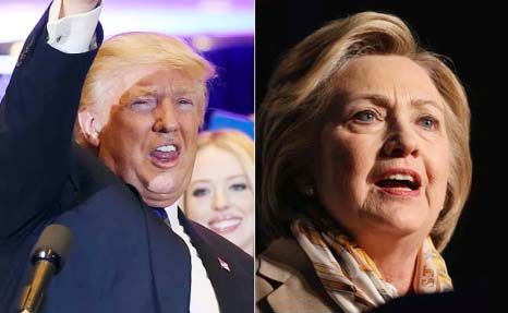 Donald Trump laid into Hillary Clinton after chalking up yet more primary wins himself.