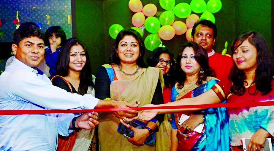 Media personality Farzana Brownia inagurates a fashion house and restaurant 'Varnica' in the city's Gulshan area on Sunday. Among others, councilor of ward 26 of DNCC, Hasibur Rahman Manik was present in the inauguration programme.