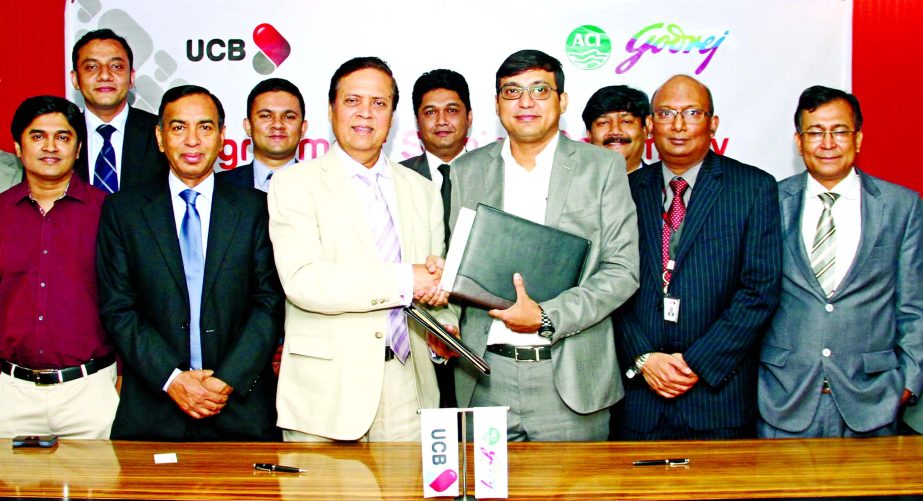 UCash, mobile financial services of UCBL recently signed an agreement with ACI Godrej Agrovet Private Limited in the city. Under the agreement UCash will be the nationwide cash collection partner for the ACI Godrej Agrovet. Managing Director of UCB Muhamm