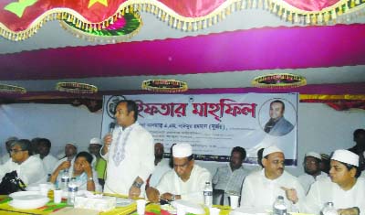 MANIKGANJ: M A Naimur Rahman Durjoy MP speaking at a Iftar Mahfil organised by Awami League, Daulatpur Upazila Unit as Chief Guest recently.
