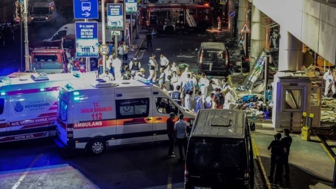 Getty Images Image caption Turkey said early signs suggested so-called Islamic State was behind the attack
