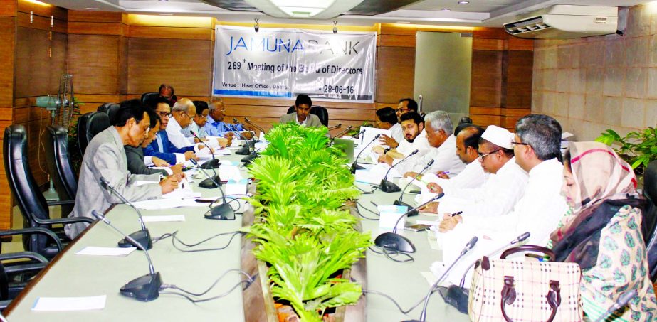 289th Board Meeting of Jamuna Bank Limited was held in the city recently. Gazi Golam Murtoza, Chairman of the Board of Directors, Nur Mohammad, Chairman, Executive Committee and Chairman, Jamuna Bank Foundation, other Directors of the bank and Managing Di
