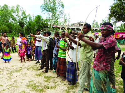 DINAJPUR( South): The ethnic people of Dinajpur celebrated the 161st Santal Revolutionary Day holding different programmes including discussion, procession and human chain on Thursday.