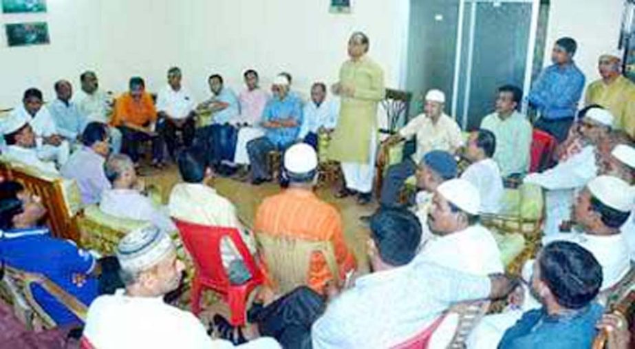 BNP Vice Chairman Abdullah Al Noman addressing the party leaders, workers at his residence at VIP Tower on Wednesday.