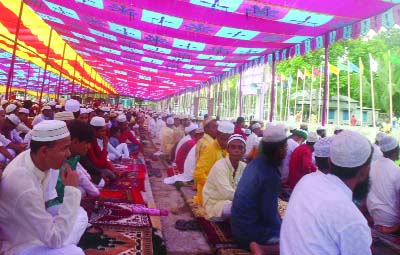 GOURIPUR(Mymensingh): Eid-ul-Fitr jamaat at Gouripur in Mymensingh on Thursday.