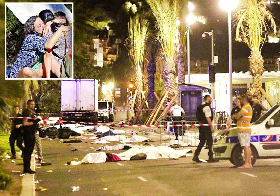 Police halted the truck after firing more than 40 rounds into the cab as it ploughed through more than 100 people in Nice on Thursday night.